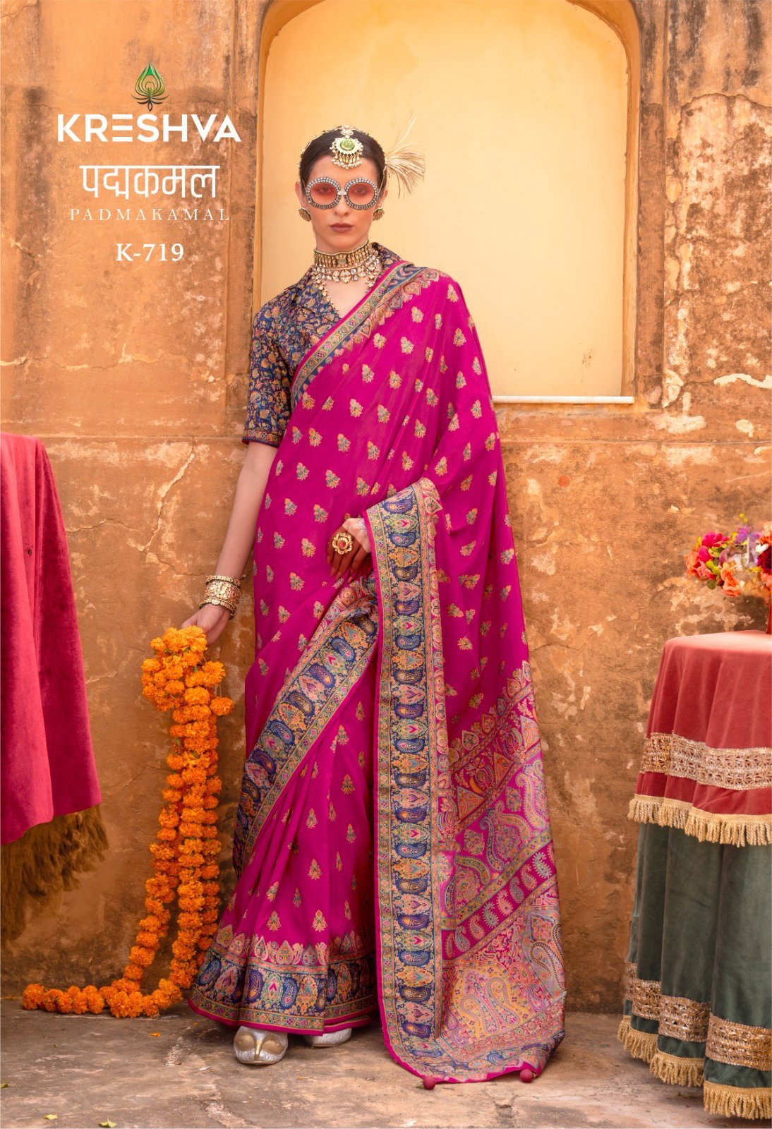 Launching Rajyog Kreshva Padmakamal Silk Handwoven Printed Saree Wholesale 2026