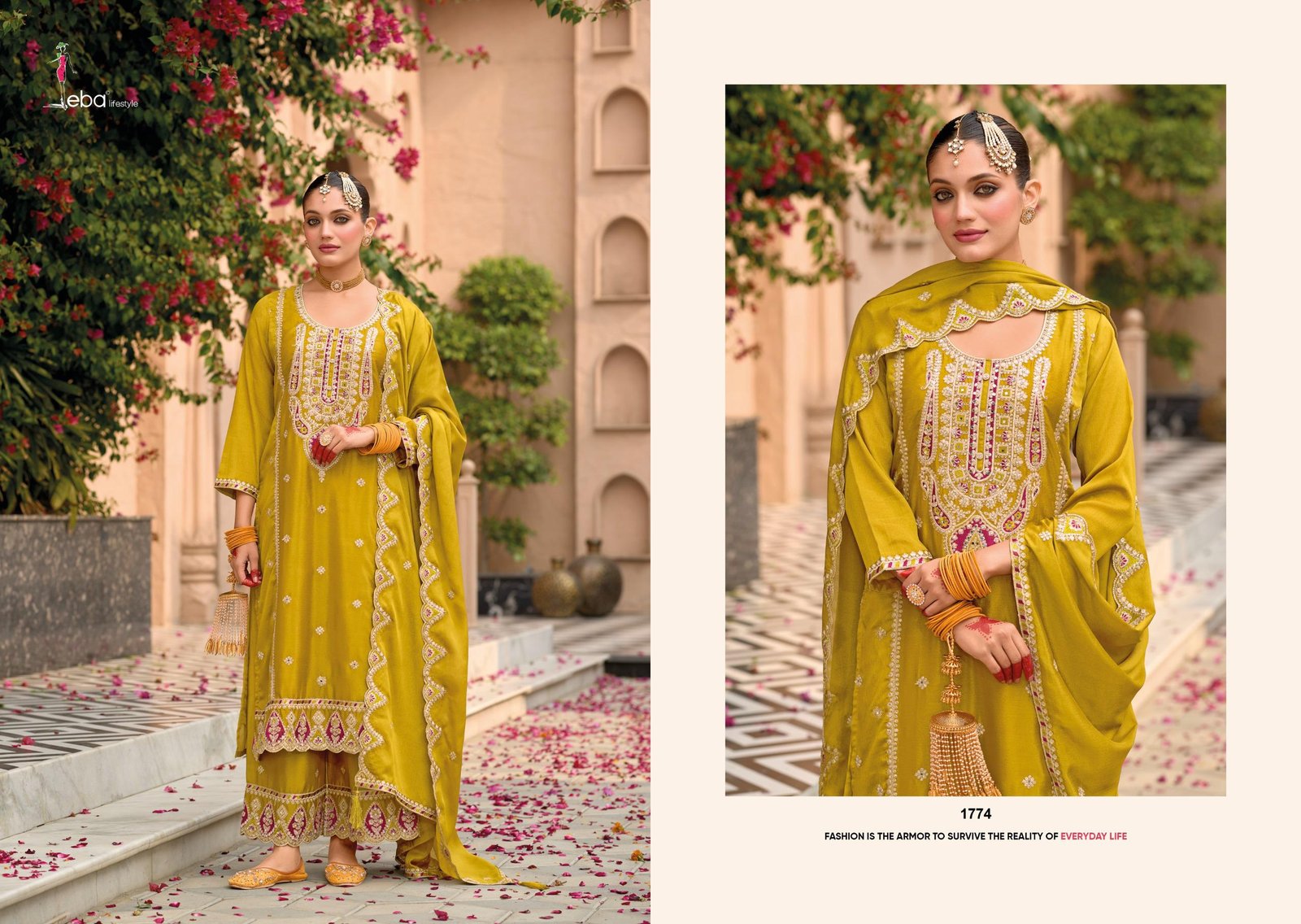 Launching Eba Sahaj Chinon Embroidered Ready Made Suits Collection Wholesale 2026