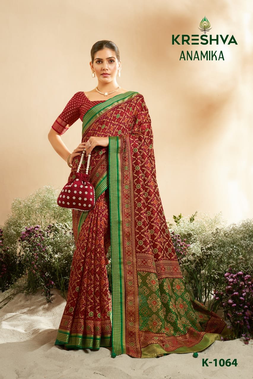Kreshva Anamika Georgette Fancy Saree Collection Wholesale