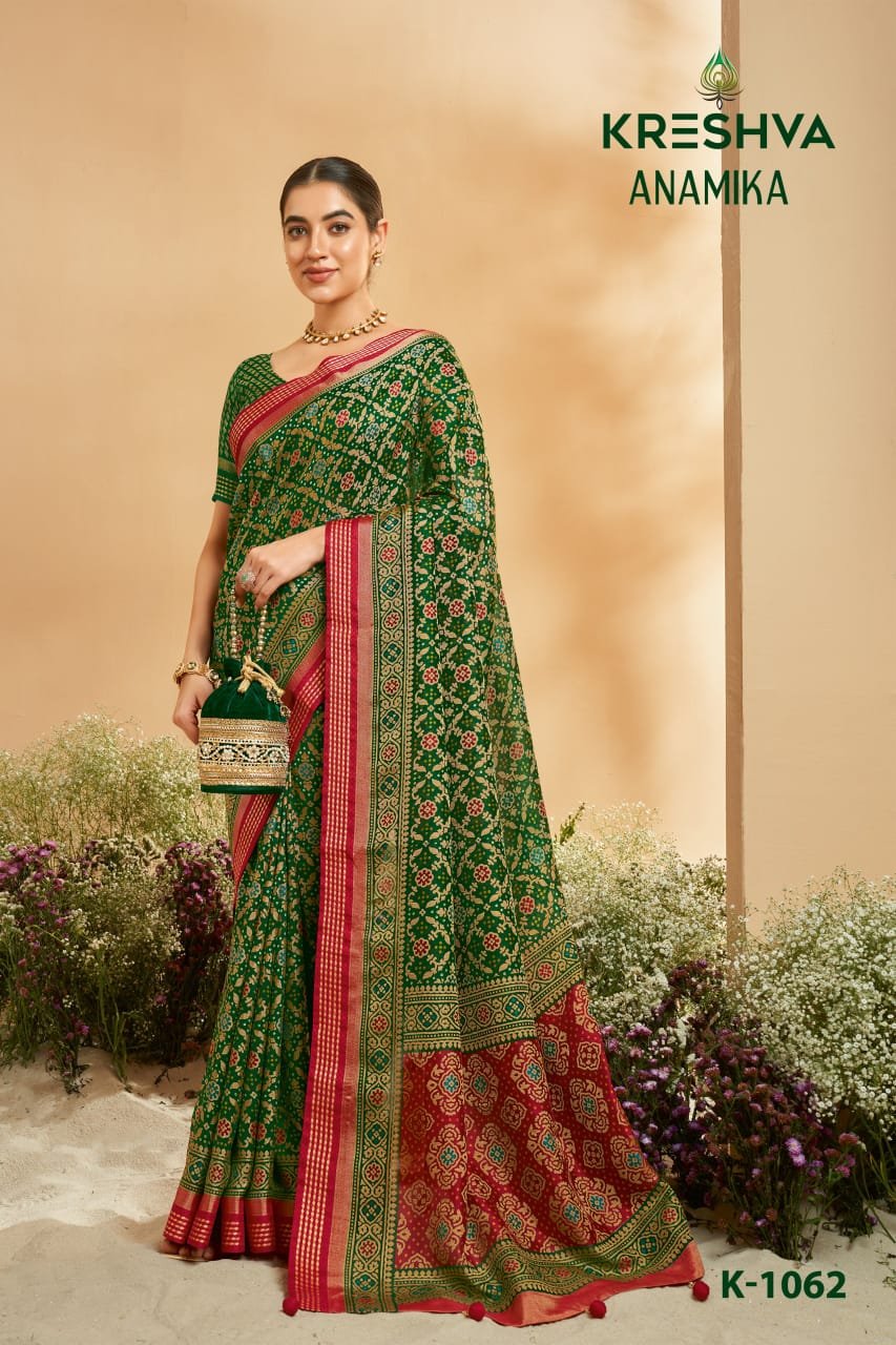 Stylish Kreshva Anamika Georgette Fancy Saree Collection Wholesale 2026
