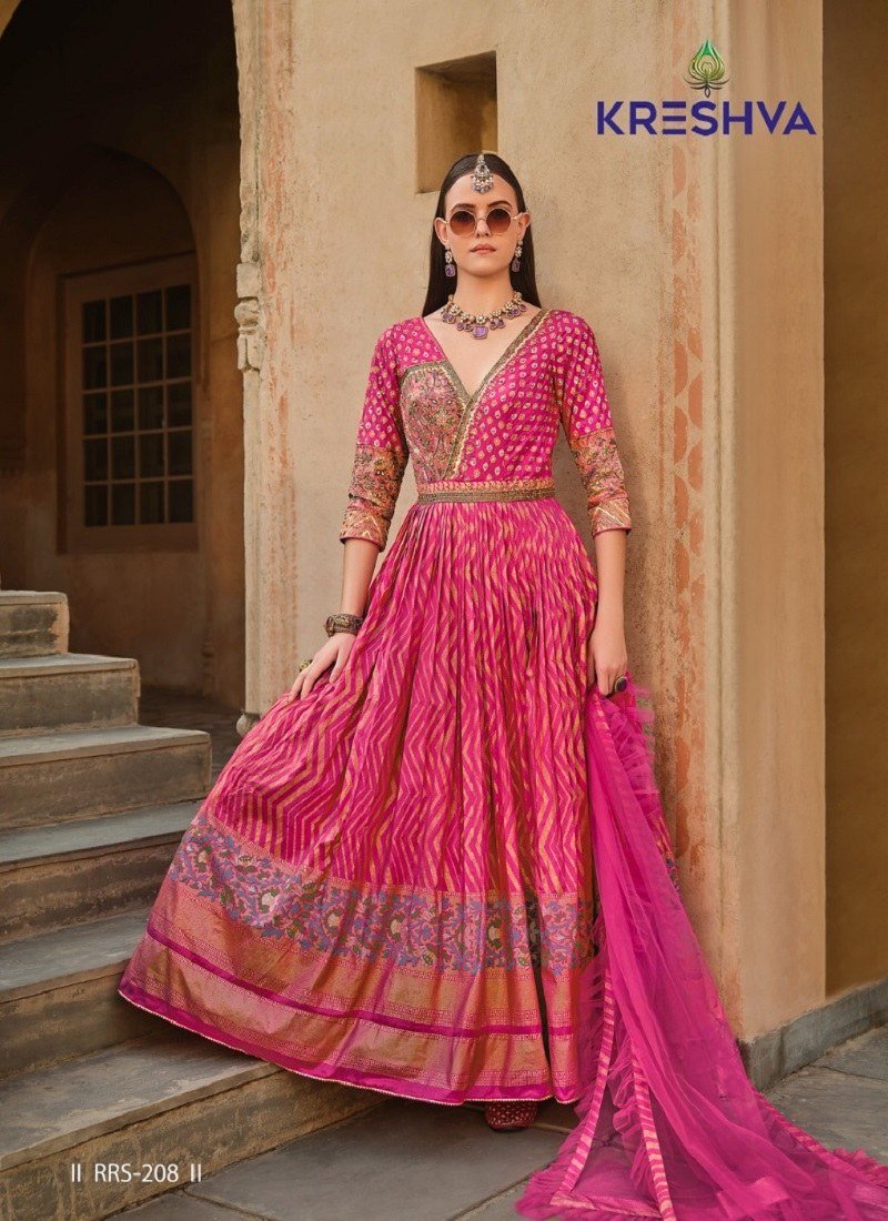 Kreshva Eva 208 Designer Heavy Wedding Wear Gown Wholesale