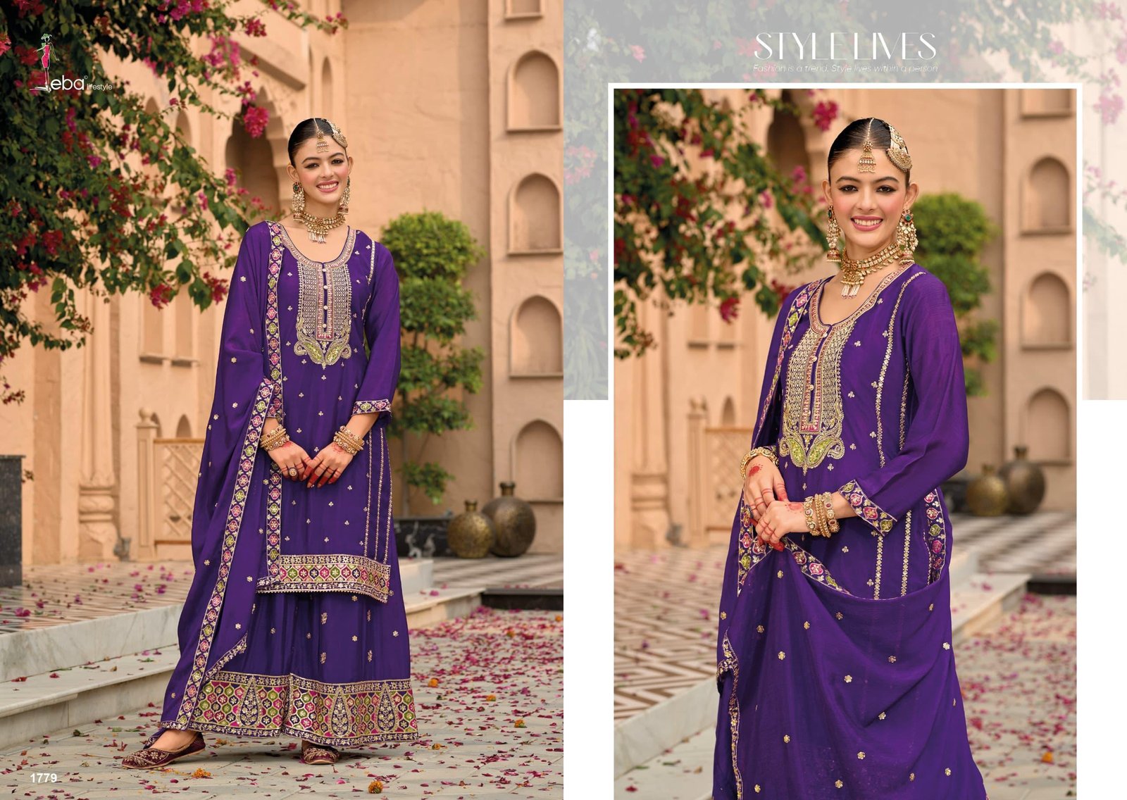 Stylish Eba Nimrat Series 1778 To 1780 Chinon Ready Made Suits Collection Wholesale 2026