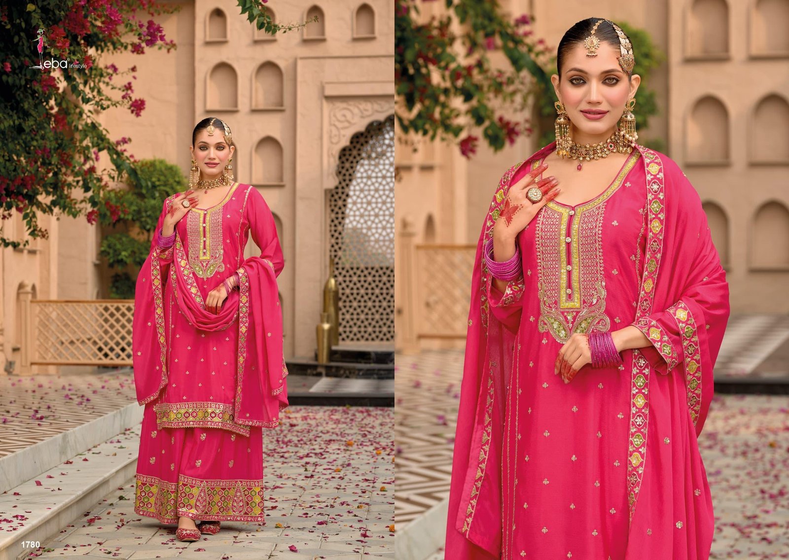 Stylish Eba Nimrat Series 1778 To 1780 Chinon Ready Made Suits Collection Wholesale 2026
