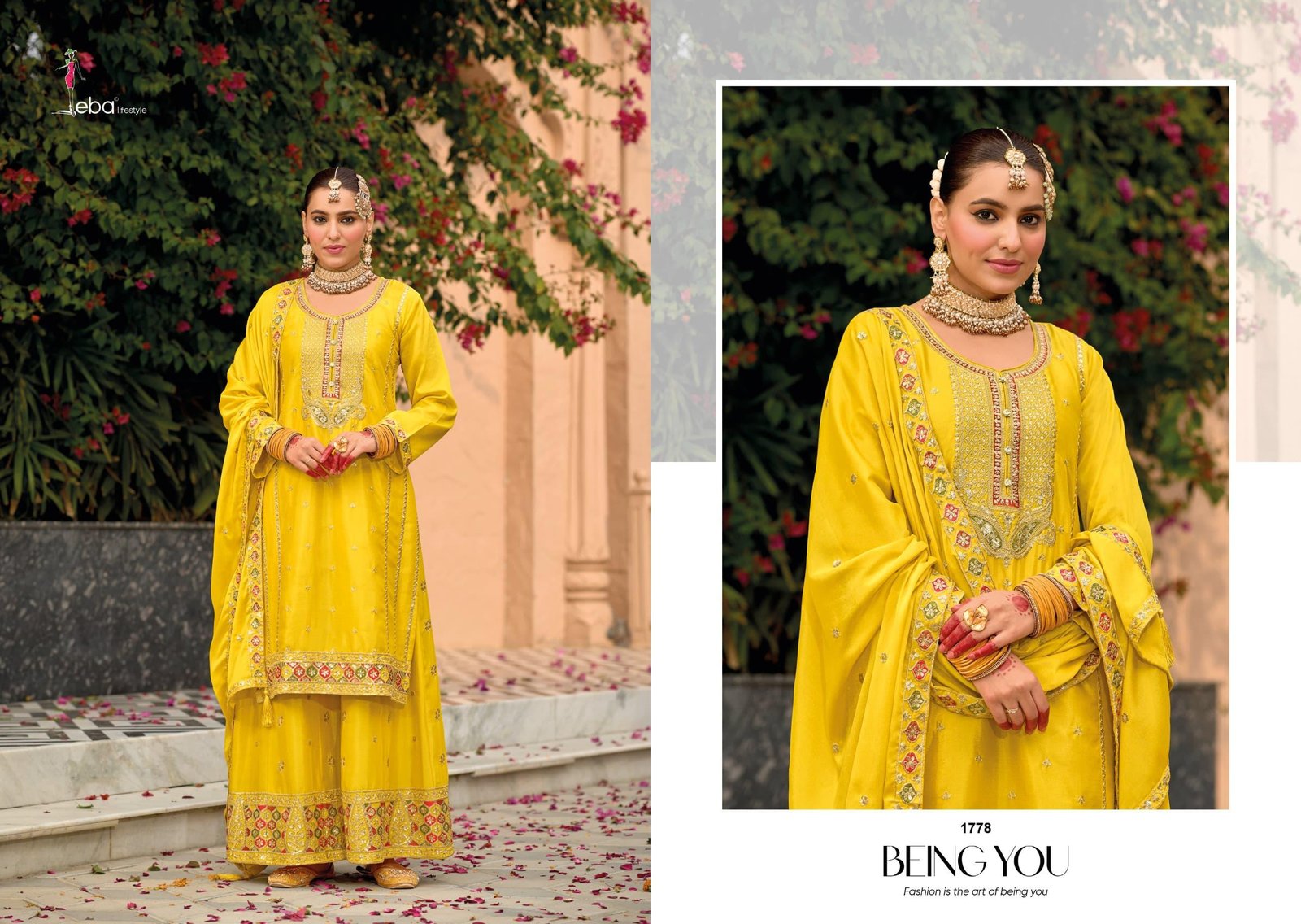 Stylish Eba Nimrat Series 1778 To 1780 Chinon Ready Made Suits Collection Wholesale 2026
