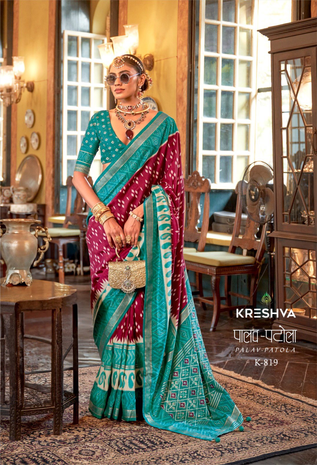 Beautiful Kreshva Palav Patola Pv Silk Printed Fancy Saree Collection Wholesale 2026