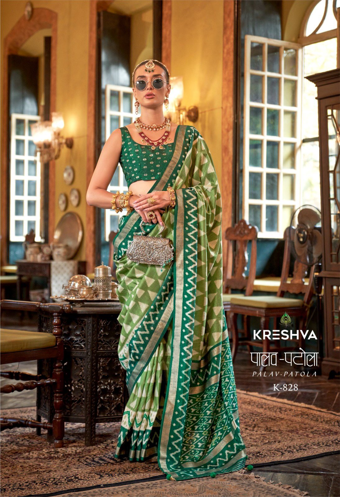 Beautiful Kreshva Palav Patola Pv Silk Printed Fancy Saree Collection Wholesale 2026
