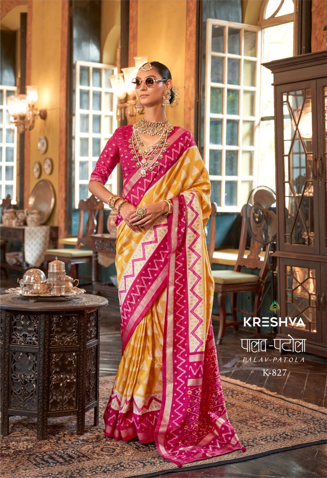 Beautiful Kreshva Palav Patola Pv Silk Printed Fancy Saree Collection Wholesale 2026