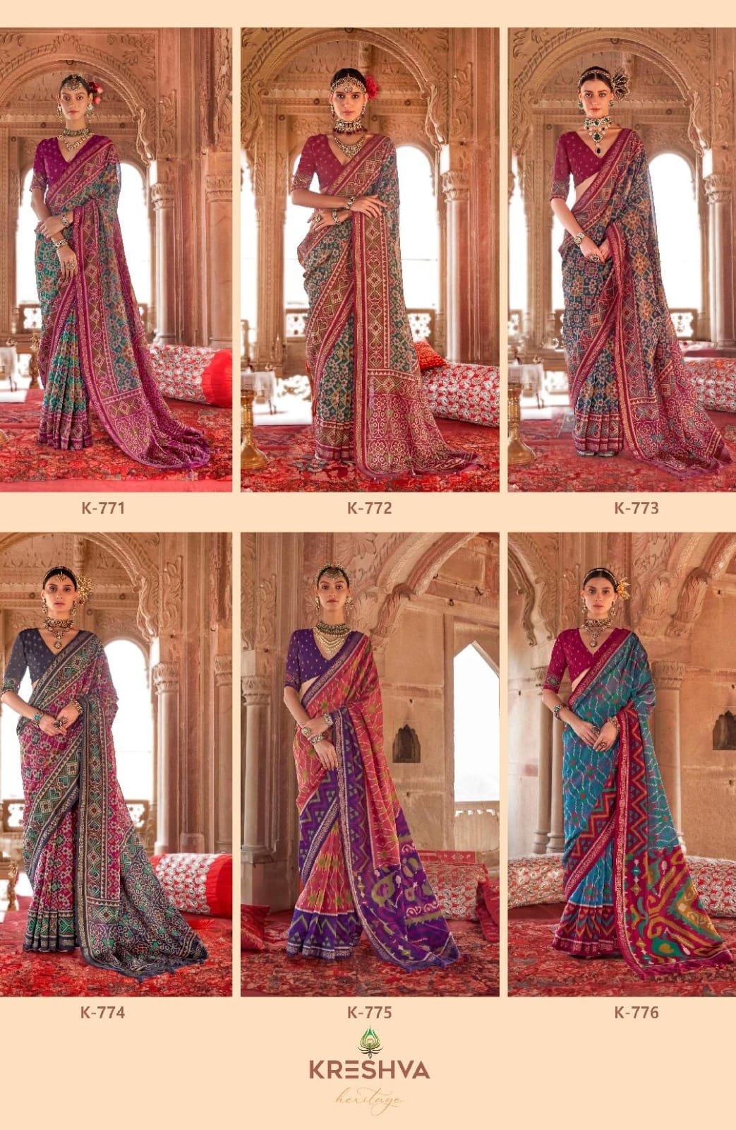 Latest Kreshva Rang Vatika Georgette Two Tone Fancy Saree Collection Wholesale 2026