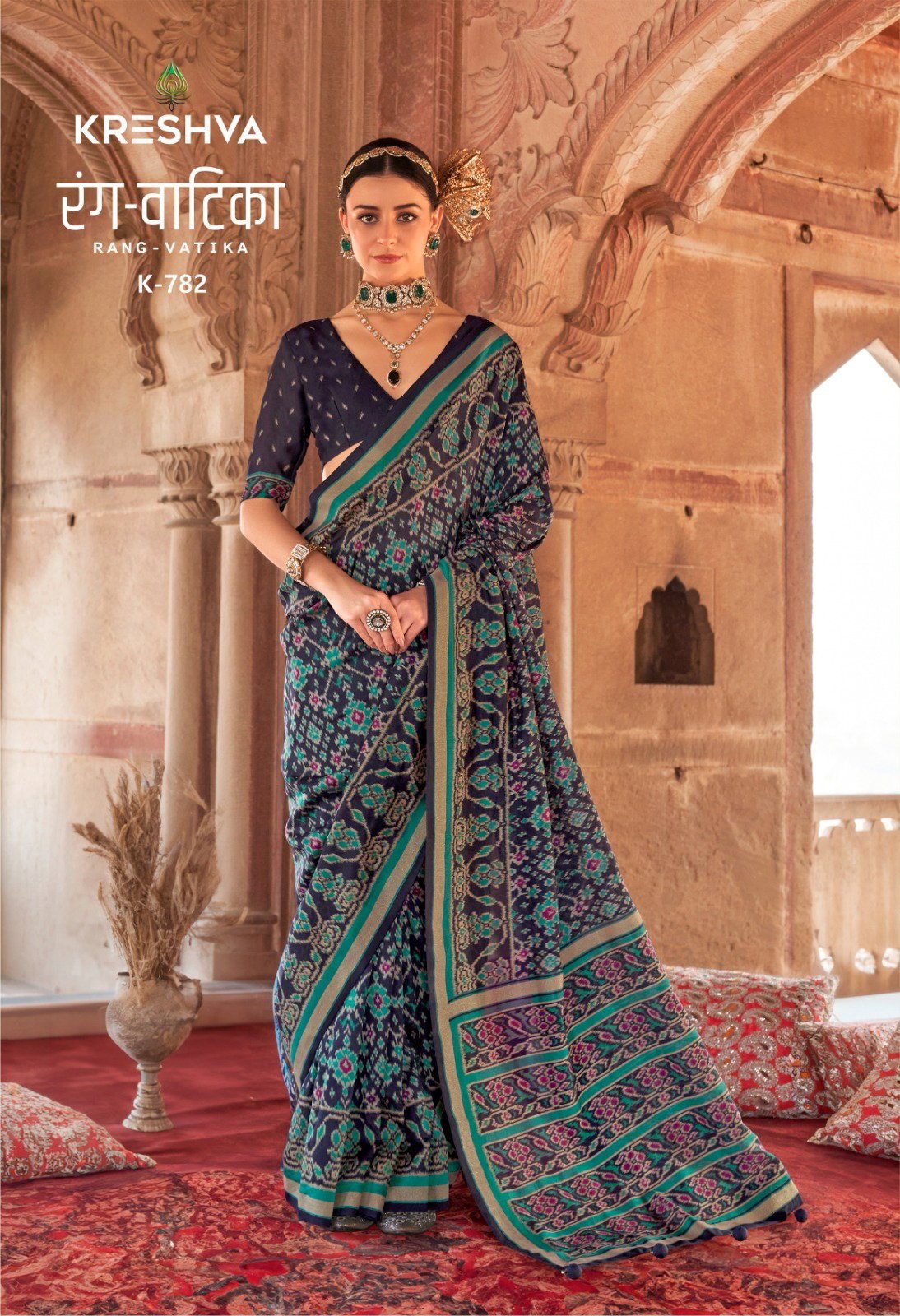 Latest Kreshva Rang Vatika Georgette Two Tone Fancy Saree Collection Wholesale 2026