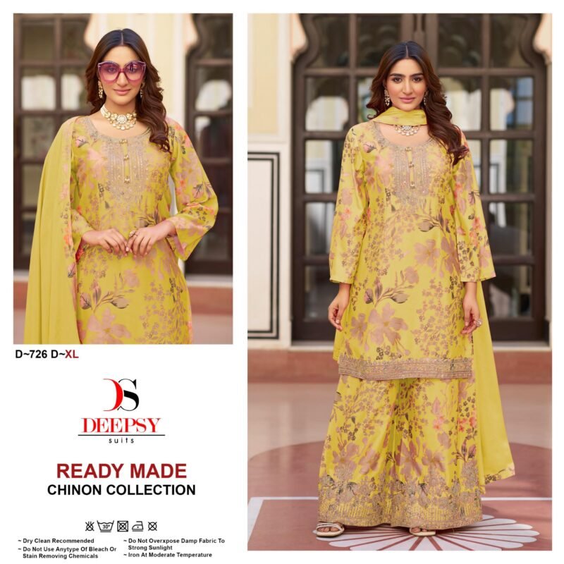 Beautiful Deepsy D 726 Chinon Embroidered Ready Made Pakistani Collection Wholesale 2026