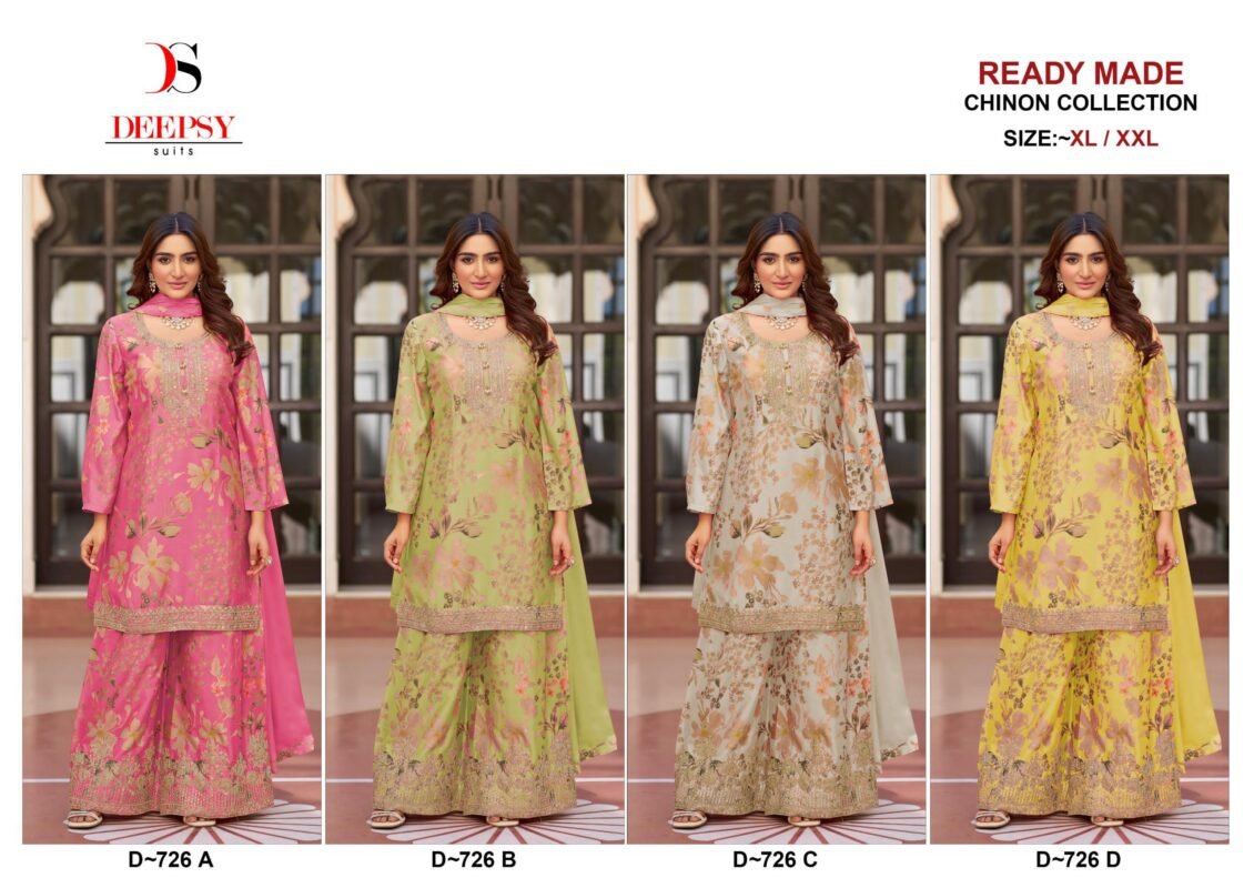 Beautiful Deepsy D 726 Chinon Embroidered Ready Made Pakistani Collection Wholesale 2026