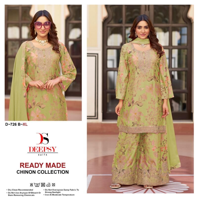 Beautiful Deepsy D 726 Chinon Embroidered Ready Made Pakistani Collection Wholesale 2026