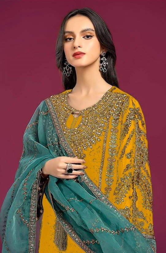 Deepsy D 2111 Organza Embroidered Pakistani Collection Wholesale