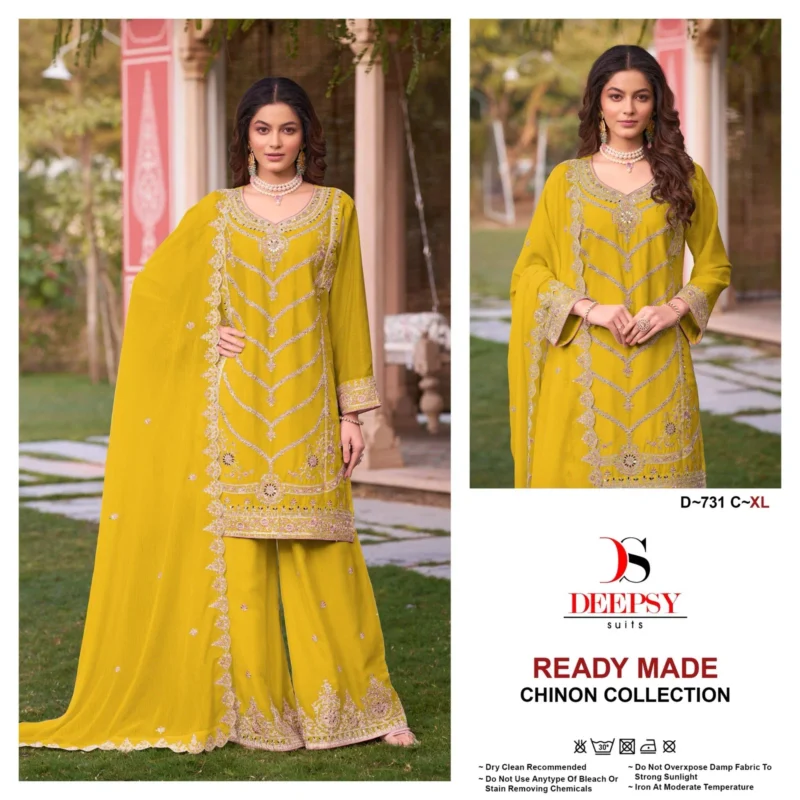 Beautiful Deepsy D 731 Chinon Embroidered Pakistani Readymade Collection Wholesale 2026