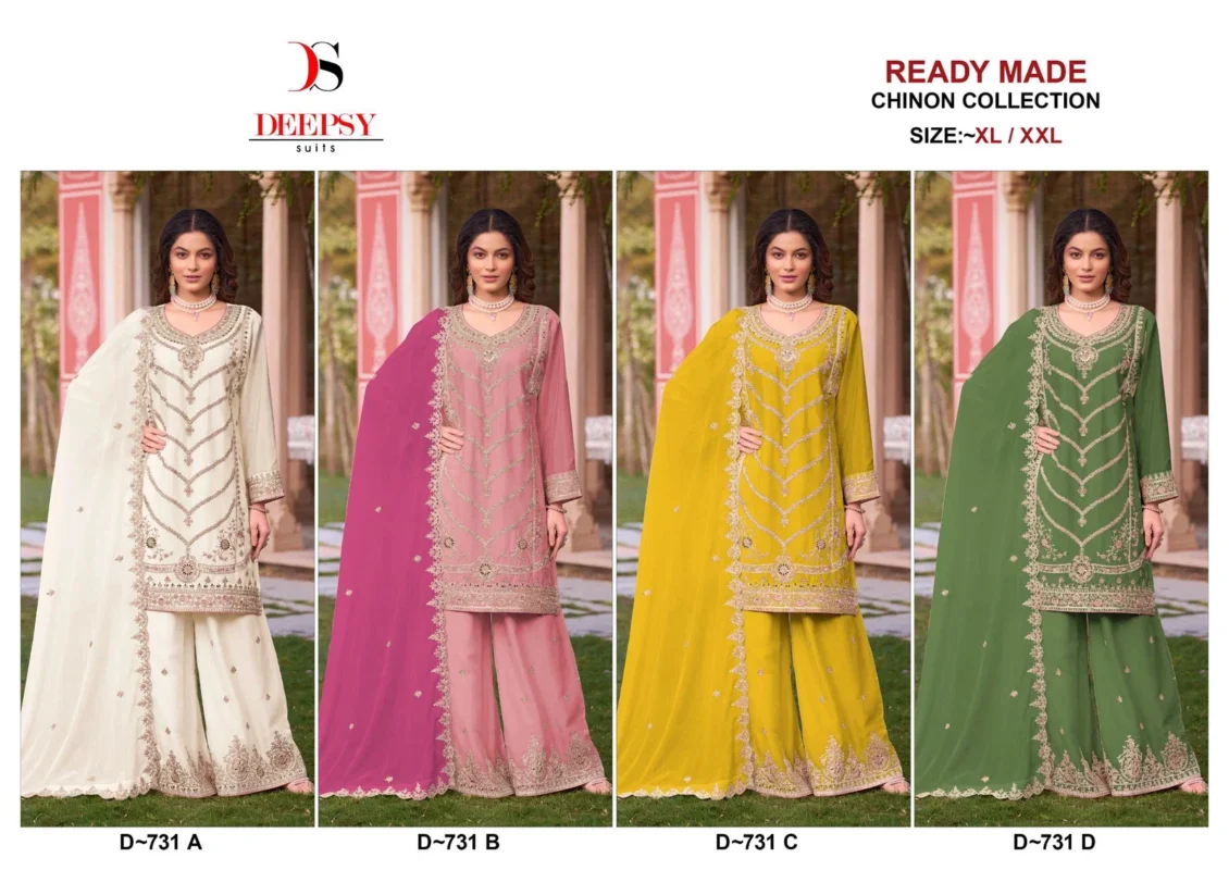 Beautiful Deepsy D 731 Chinon Embroidered Pakistani Readymade Collection Wholesale 2026