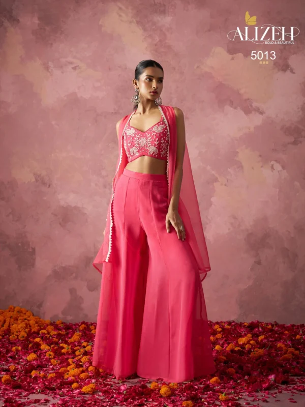 Launching Alizeh Rang Georgette Designer Indo Western Collection Wholesale 2026