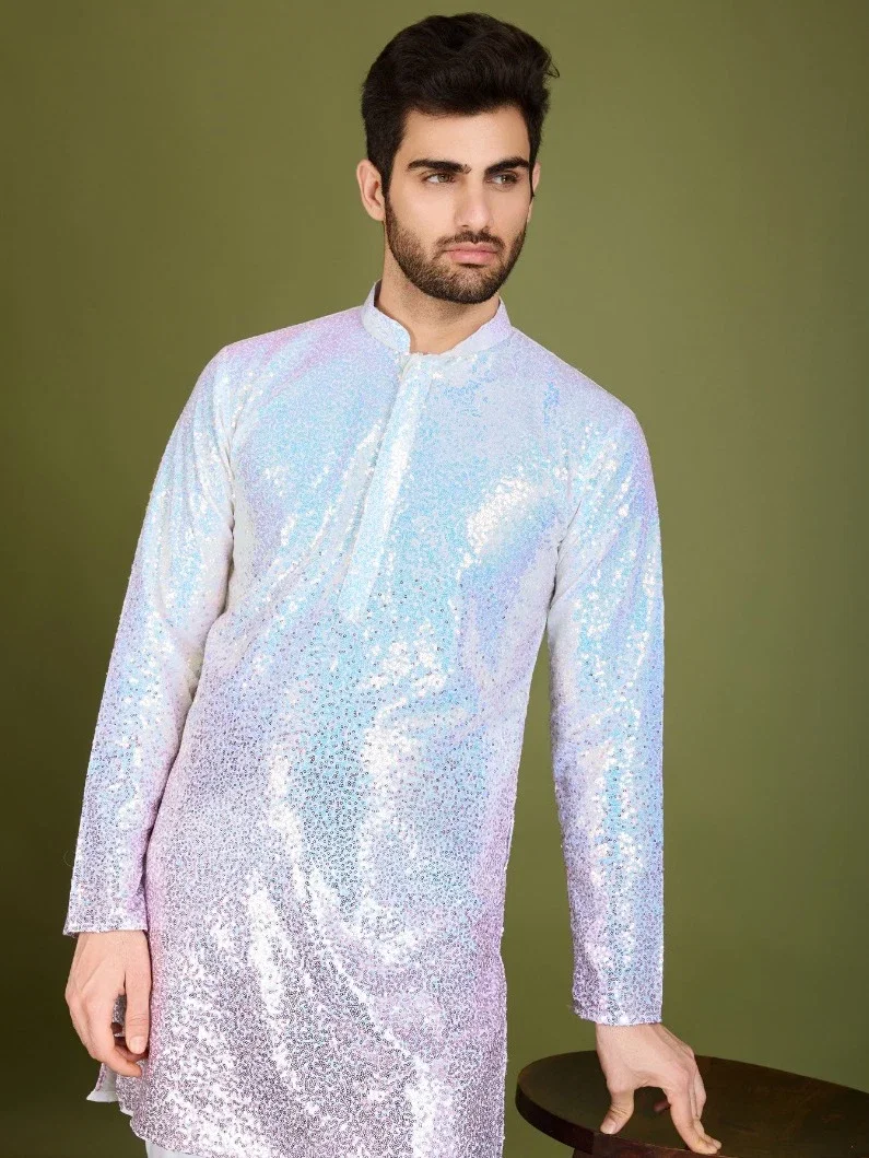 Shubhvastra Modern Ethnics 2 Georgette Mens Kurta Collection Wholesale