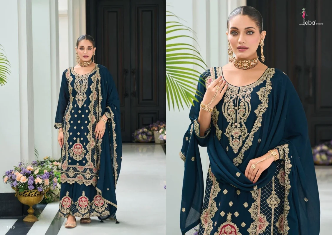 Beautiful Eba Zulfat Chinon Embroidered Ready Made Suits Collection Wholesale 2026