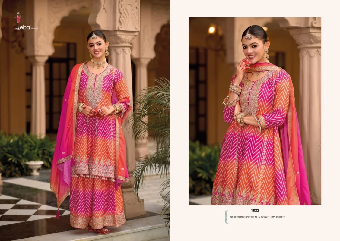 Stylish Eba Lehar Chinon Digital Printed Ready Made Suits Collection Wholesale 2026