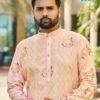 Blue Hills Paarv Rayon Embroidered Mens Kurta With Pyjama Wholesale