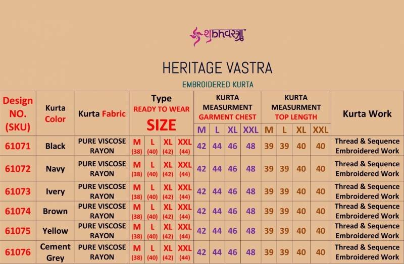Stylish Shubhvastra Heritage Vastra Viscose Rayon Mens Kurta Collection Wholesale 2026