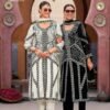 Eba Kase Black And White Chinon With Embroidered Salwar Kameez Wholesale