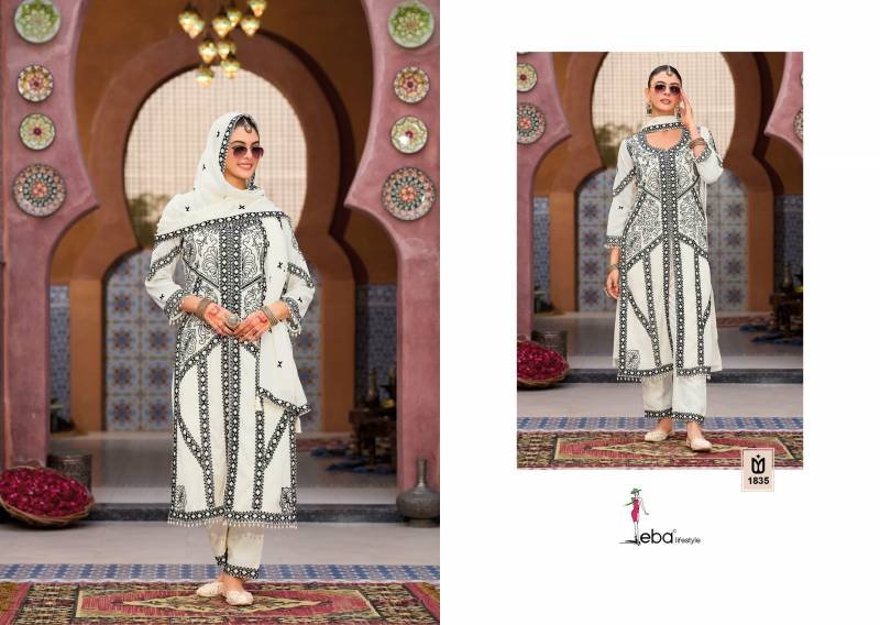 Buy Eba Kase Black And White Chinon With Embroidered Salwar Kameez Wholesale 2026