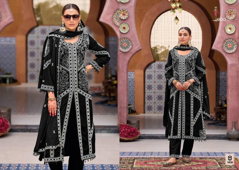 Buy Eba Kase Black And White Chinon With Embroidered Salwar Kameez Wholesale 2026