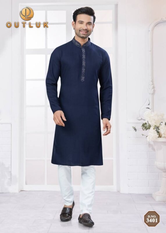 Launching Outluk Wedding Collection Vol 34 Cotton Kurta With Pajama Collection Wholesale 2026