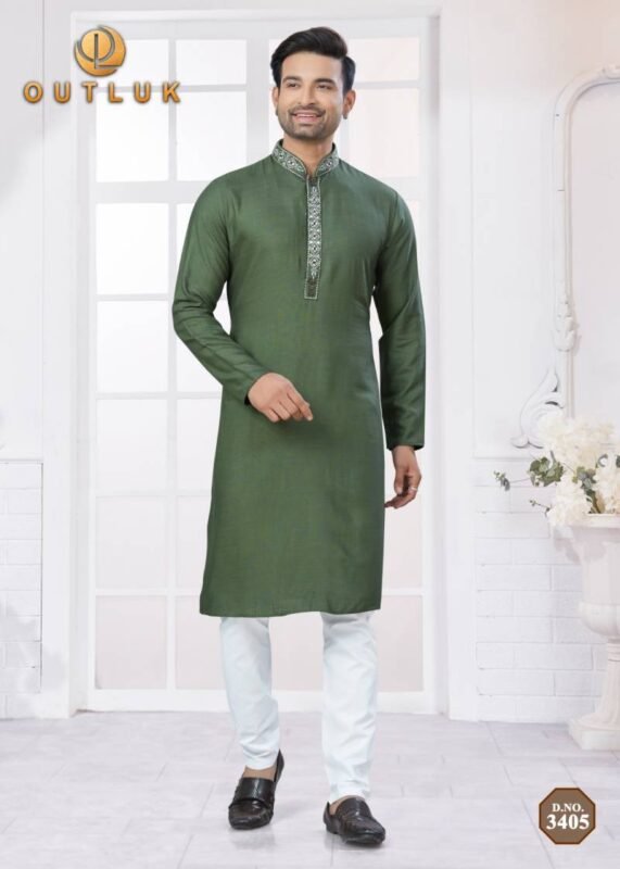 Launching Outluk Wedding Collection Vol 34 Cotton Kurta With Pajama Collection Wholesale 2026