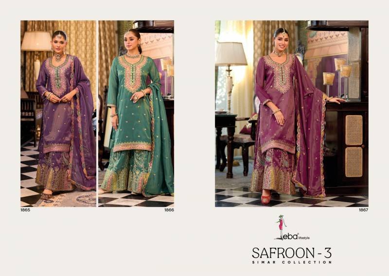 Launching Eba Safroon Vol 3 Simar Embroidered Ready Made Suits Collection Wholesale 2026