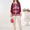 Beautiful Blue Hills Rabbit Rayon With Embroidery Work Tops Collection Wholesale 2026