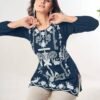 Beautiful Blue Hills Rabbit Rayon With Embroidery Work Tops Collection Wholesale 2026