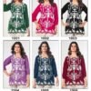 Beautiful Blue Hills Rabbit Rayon With Embroidery Work Tops Collection Wholesale 2026