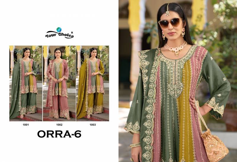 Buy Your Choice Orra 6 Chinon Digital Printed Salwar Suits Collection Wholesale 2026