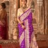 Kreshva Meera Silk Bandhani With Paithani Border Designer Saree Wholesale