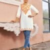 Latest Blue Hills Gulmarg Rayon Woolen Work Side Cut Short Kurti Wholesale 2026