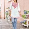 Latest Blue Hills Gulmarg Rayon Woolen Work Side Cut Short Kurti Wholesale 2026
