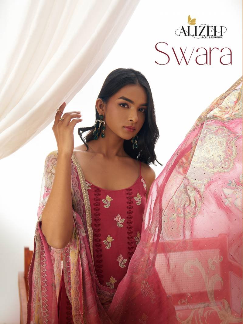 Alizeh Swara Organza Designer Salwar Suit Collection Wholesale