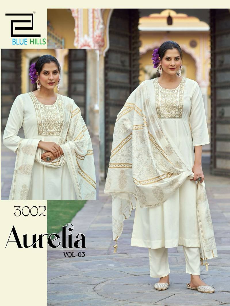 Launching Blue Hills Aurelia Vol 3 Rayon Kurti Bottom With Dupatta Collection Wholesale 2026
