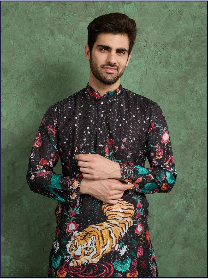 Shubhvastra Kurta Culture Rayon Embroidered Work Kurta Collection Wholesale