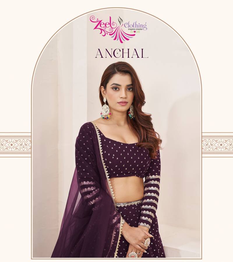 Zeel Anchal Georgette Designer Lehenga Choli Collection Wholesale