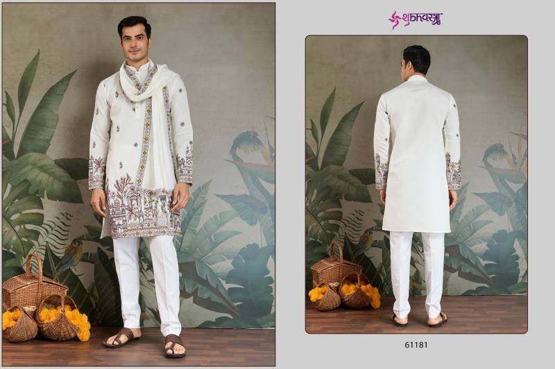 Launching Shubhvastra Rajwada Attire 3 Viscose Silk Mens Kurta With Dupatta Wholesale 2026