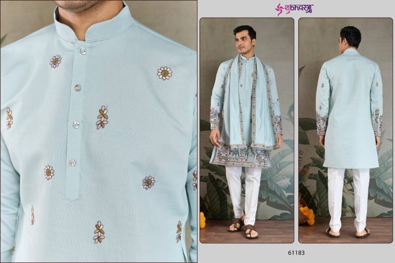 Launching Shubhvastra Rajwada Attire 3 Viscose Silk Mens Kurta With Dupatta Wholesale 2026