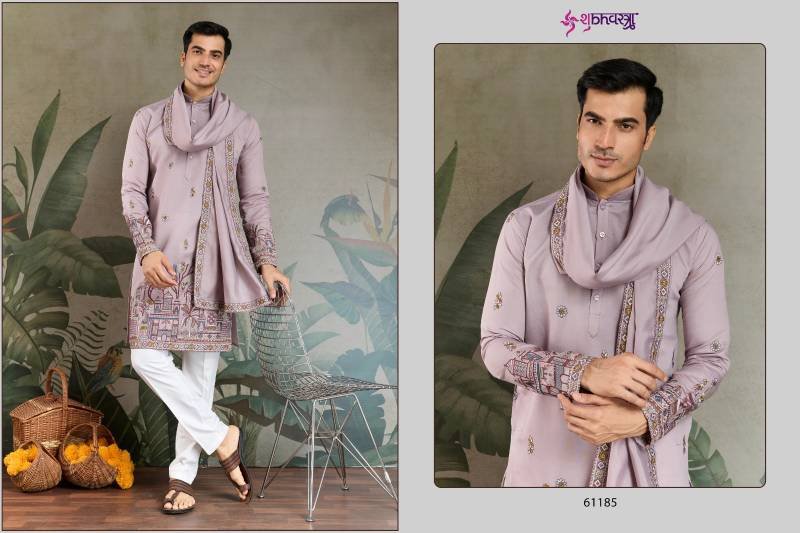 Launching Shubhvastra Rajwada Attire 3 Viscose Silk Mens Kurta With Dupatta Wholesale 2026