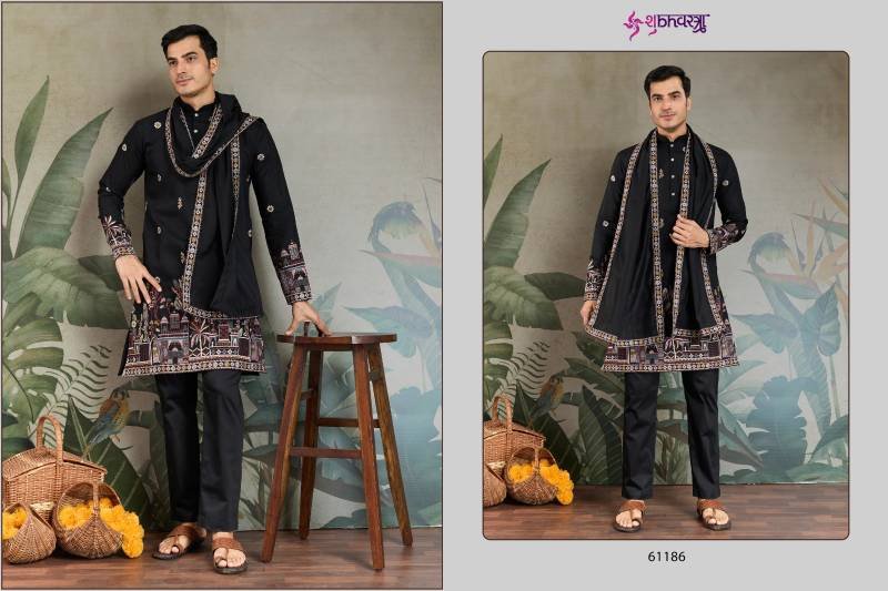 Launching Shubhvastra Rajwada Attire 3 Viscose Silk Mens Kurta With Dupatta Wholesale 2026