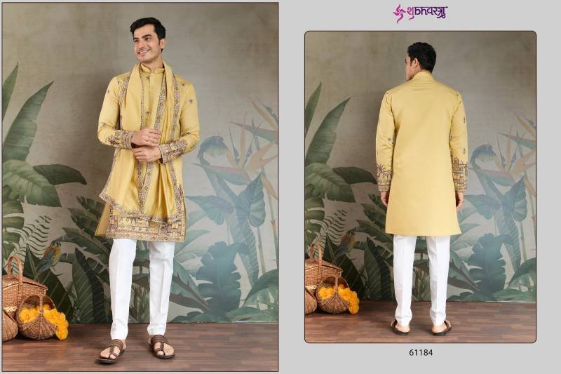 Launching Shubhvastra Rajwada Attire 3 Viscose Silk Mens Kurta With Dupatta Wholesale 2026