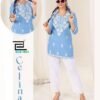 Latest Blue Hills Celina Rayon Embroidery Work Kurti With Bottom Collection Wholesale 2026