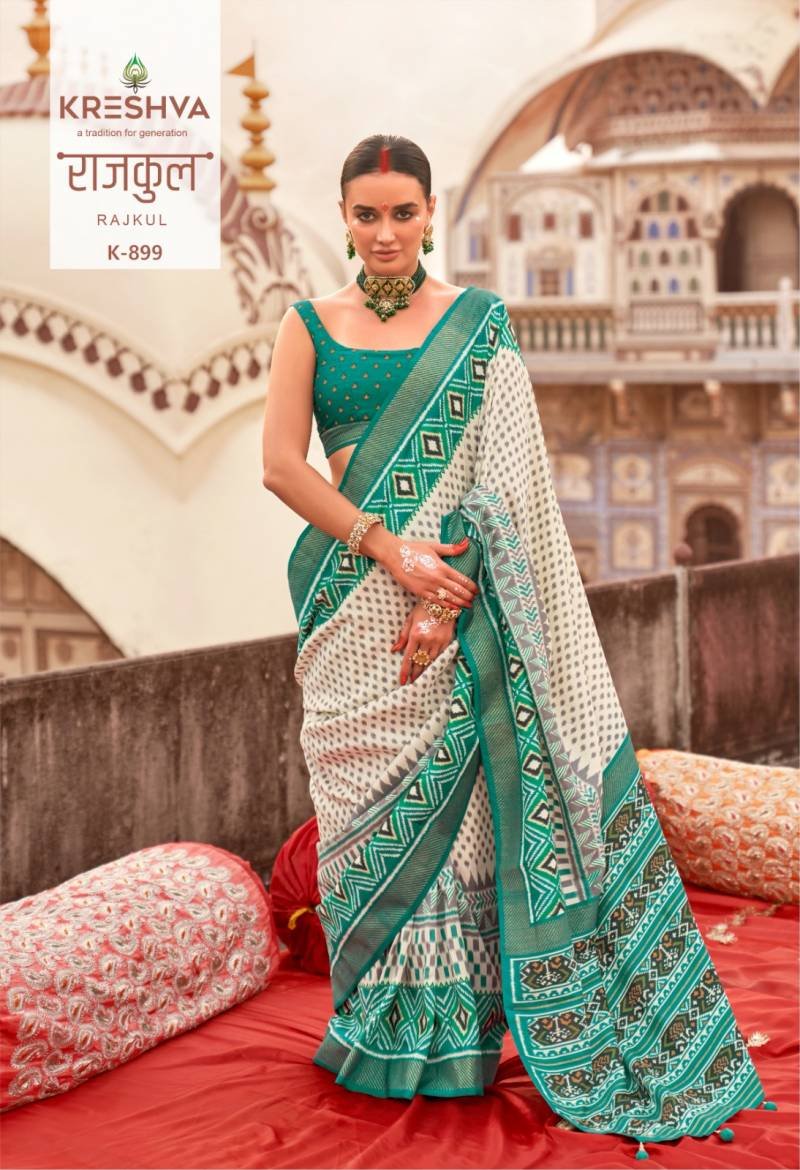 Kreshva Rajkul Pv Silk Fancy Printed Saree Collection Wholesale
