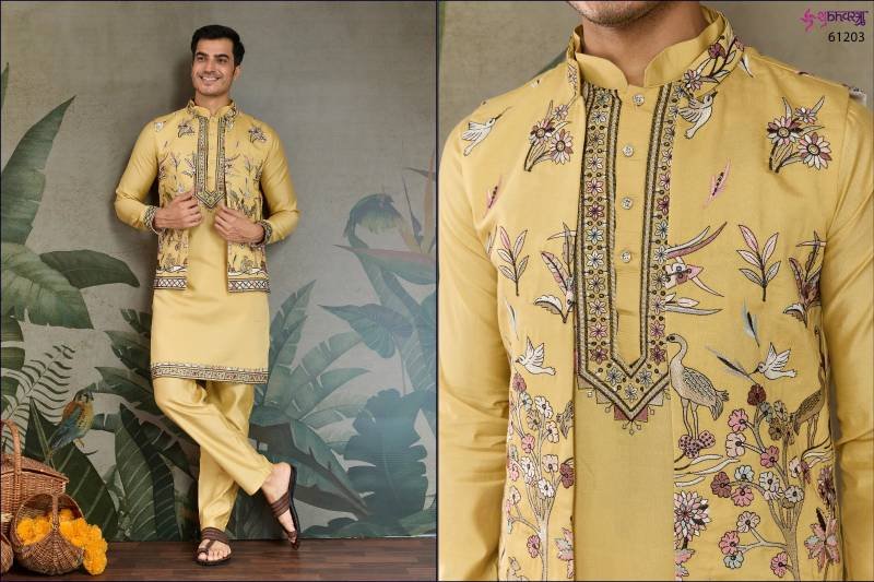 Stylish Shubhvastra Rajwada Attire 4 Viscose Silk Mens Traditional Wear Wholesale 2026